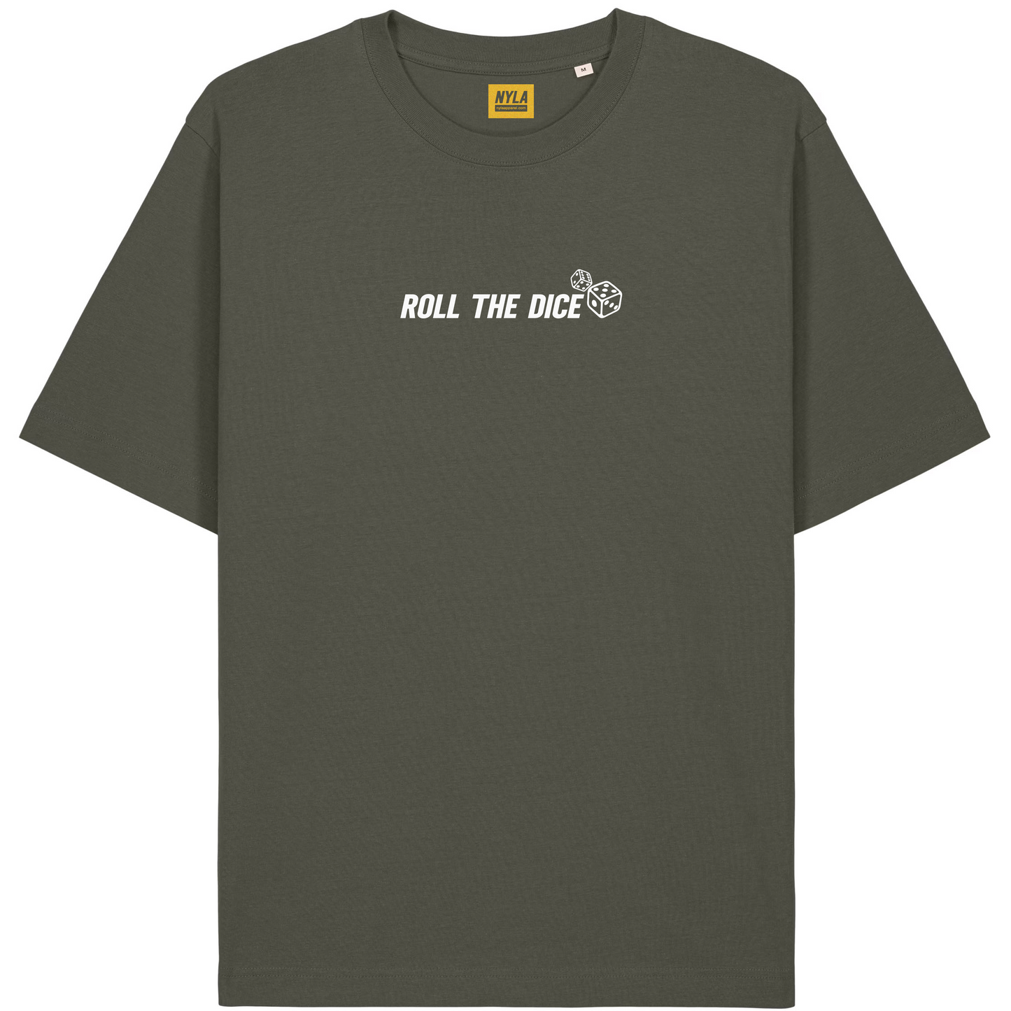 Roll The Dice Khaki on Navy T-Shirt